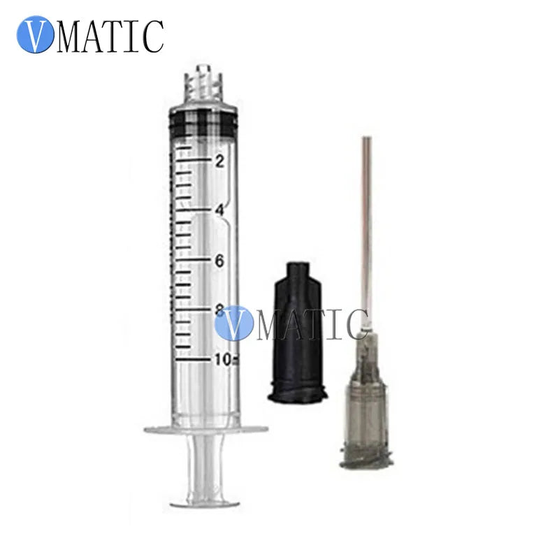 High Quality Plastic Dispensing Manual Syringe 1/3/5/10/20cc/ml With 16G 1.5'' 1-1/2 Inch Tubing Length Dispensing Needle Tips