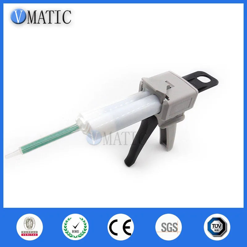 Free Shipping 50ml 50cc AB Glue Mixing Epoxy Dispenser With Adhesive Cartridges (1:1 & 2:1 Ratios) Dispensing Gun