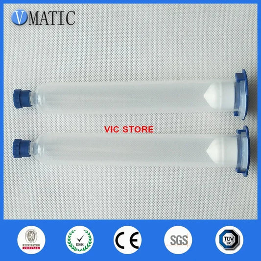 Free Shipping 10cc 10ml EFD Luer Lock Pneumatic Syringe With Syringe Cap/Stopper Piston End Cover X 3 Sets