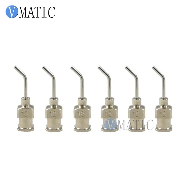 Free Shipping 12Pcs 18G 45 Degree Bent Stainless Steel Dispensing Needle 1/2 Inch