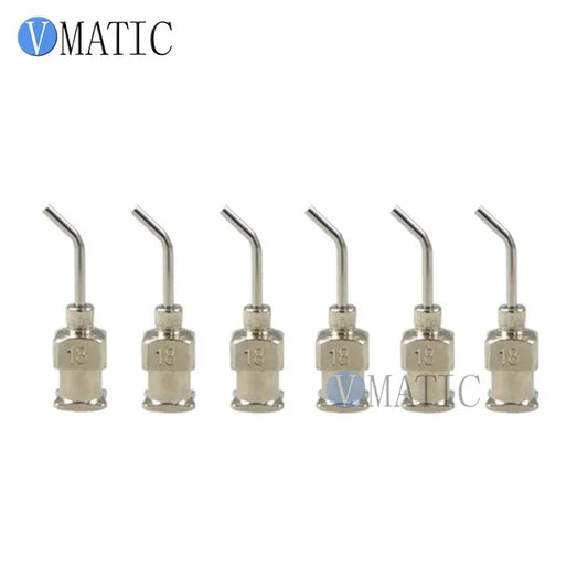 Free Shipping 12Pcs 18G 45 Degree Bent Stainless Steel Dispensing Needle 1/2 Inch