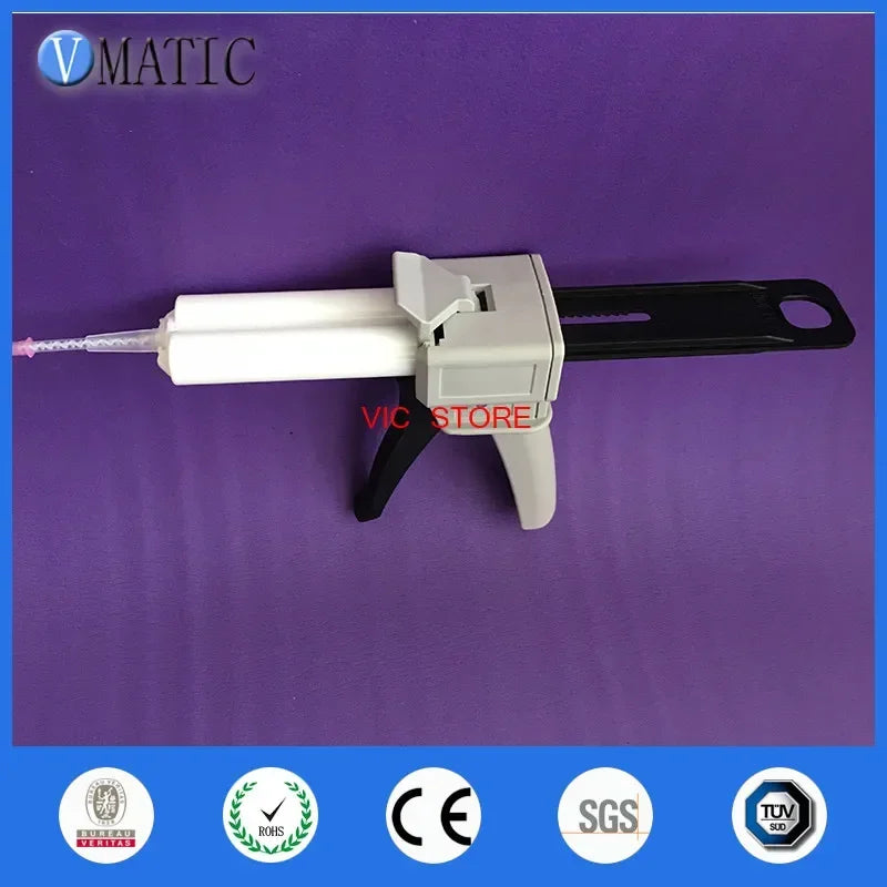 Lab Mixing Gun 50ml | Dual Ratio 1:1/2:1 Alginate Dispenser Stainless Steel Impression Glue Gun Fast Ship‌