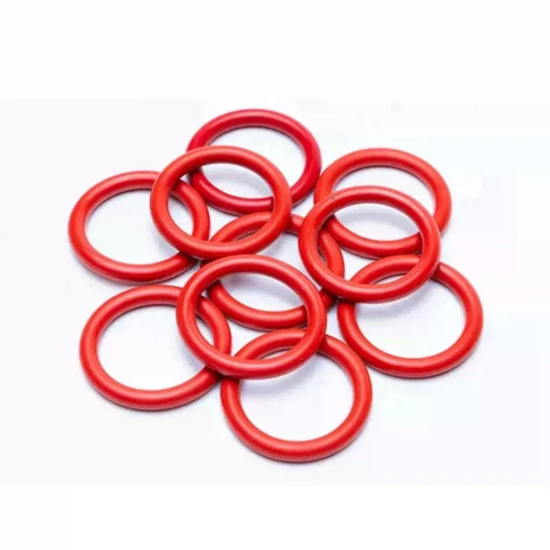 CS1mm 2mm 2.4mm Red Silicone O Ring Thickness Washers Gasket Food Grade Sealing Waterproof Insulated Rubber Silicon o-rings