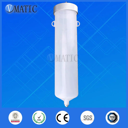 Heavy-Duty Plastic Pneumatic Dispensing Syringe – 1000CC to 2000CC High-Pressure Glue Barrel Large Capacity Container