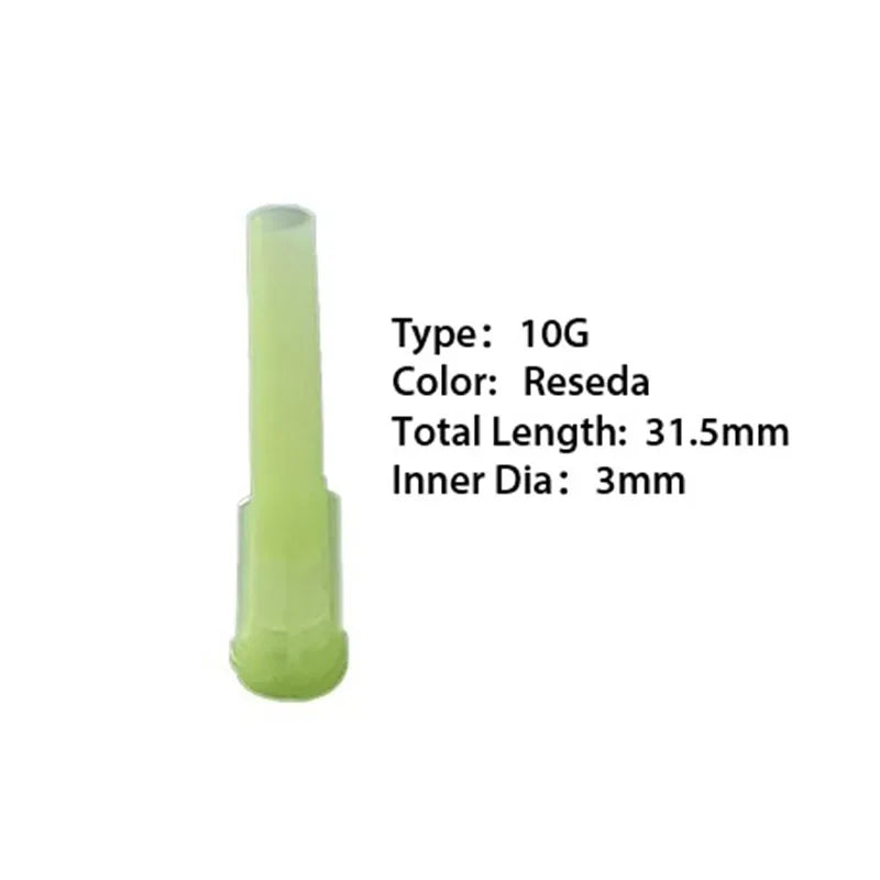 ESD-Safe Luer Lock Plastic Dispensing Needle Nozzles 8G to 32G For TT Glue Applicator Dispenser Tapered/Conical Tip X 100pcs