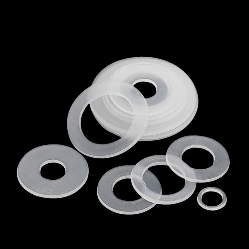 M2M3M4M5M6M8M10M12M14M16M18M20M22 Transparent Nylon Flat Washer PE Insulated Washer Sealing Ring Flat Washer