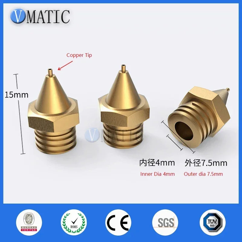 ‌Copper Thermal Control Nozzle | Heated Valve Tip for SMT/PCB Dispensing High-Temp Resistant Free Shipping‌