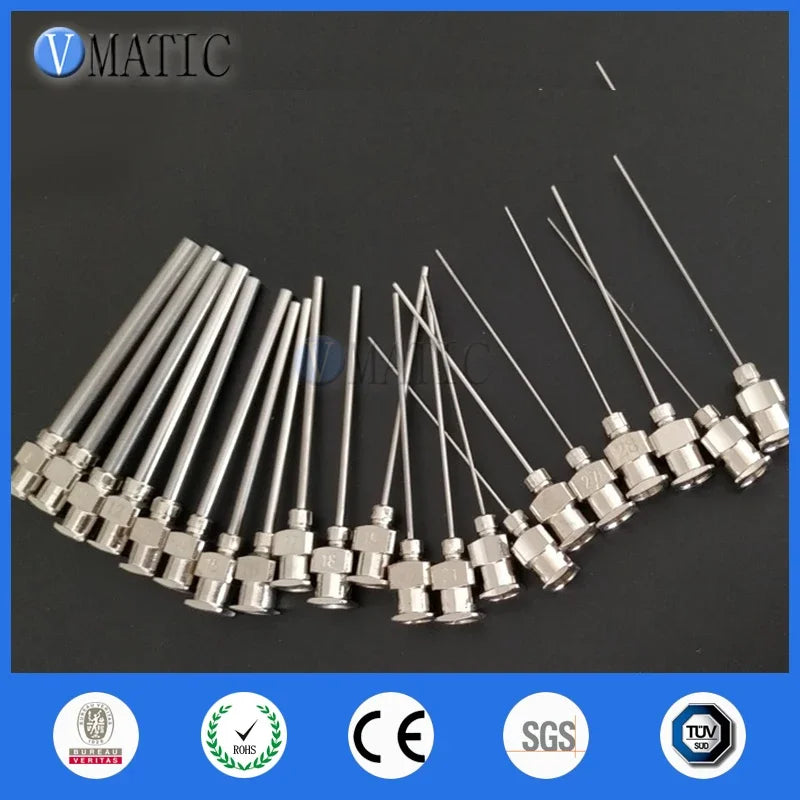 Free Shipping 12 Pcs 8 - 30G All Metal Stainless Steel Liquid Adhesive Glue Dispensing Syringe Blunt Needle Tube Length 75mm