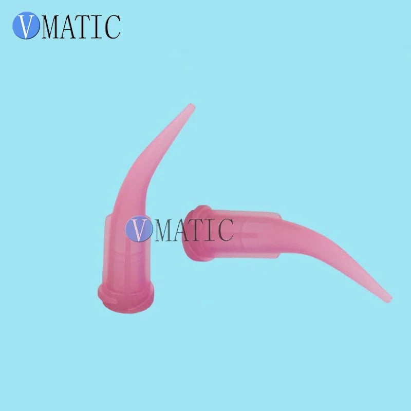 Free Shipping Quality 100pcs 20G Pink TT Tapered Bend Dispensing Needle Tips
