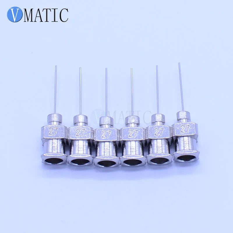 Free Shipping 1/2 Inch Tip Length 27G All Metal Tips Blunt Stainless Steel 12Pcs Glue Dispensing Needles Syringe Needle Tips