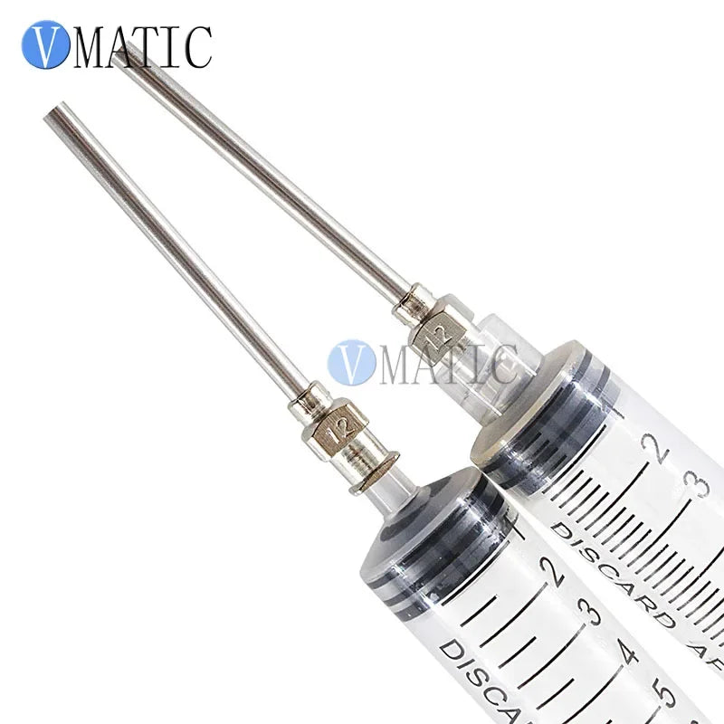 Free Shipping 12Pcs 1 Inch Tip Length 12G Blunt Stainless Steel Dispensing Needles Syringe Needle Tips Glue Dispenser Needle