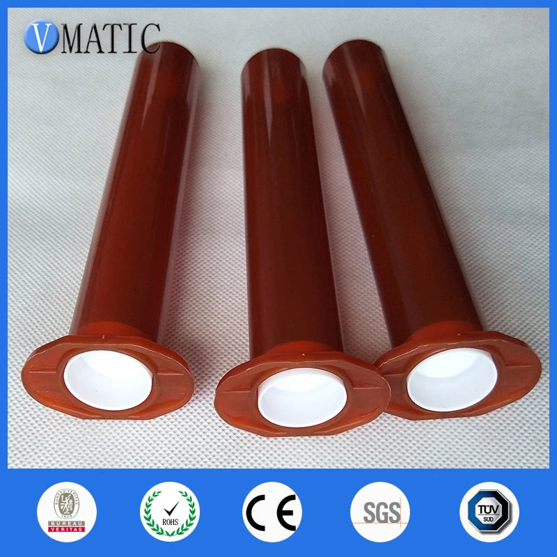 High Quality 10pcs 55cc/ml US style Newest Dispenser Air Pressure Syringe With Piston Dark Amber Color
