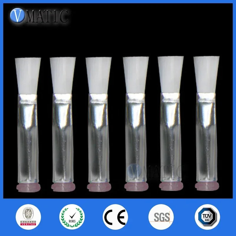 Free Shipping 20G Flat 6mm Brush Tip Needle Double Screw Thread Needles EFD Soft Flat Mouth  Needle Brush