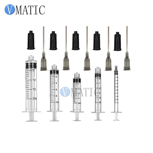 Free Shipping Plastic Syringe 1/3/5/10/20cc/ml With 16G 1.5'' 1-1/2 Inch Tubing Length Dispensing Needle Tips (not sterilized)