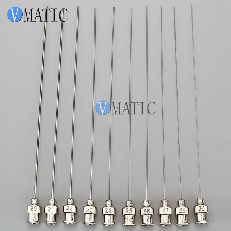 Free Shipping Precision All Metal Tips Tube Length 10cm 100mm Blunt Stainless Steel 10Pcs Dispensing Needles Syringe Needle Tips