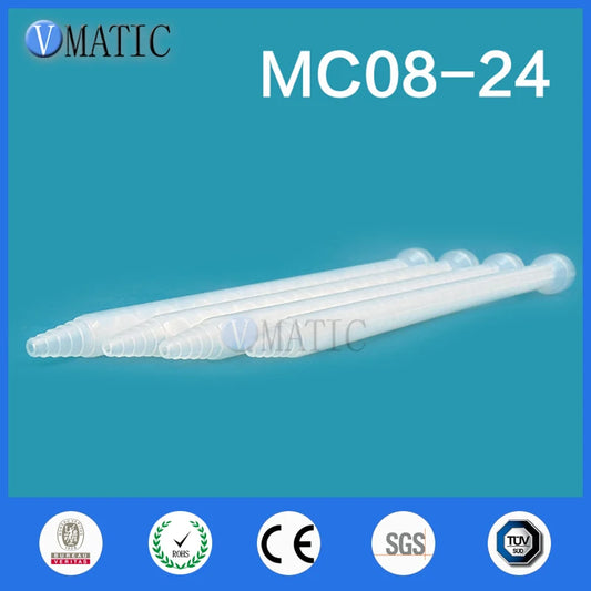 Free Shipping High Quality Plastic 10Pcs Resin Static Mixer MC08-24 Mixing Nozzles