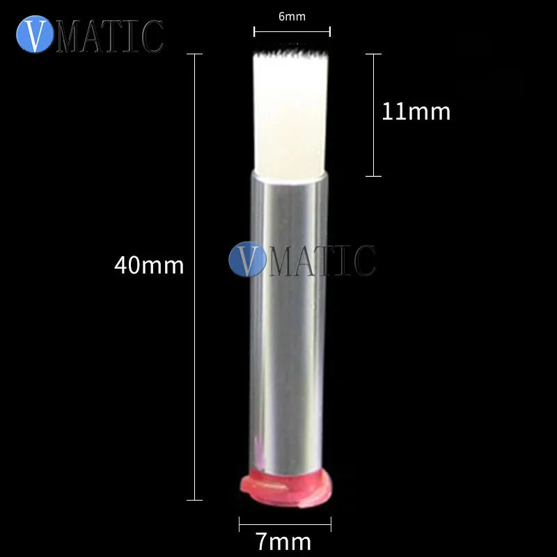Free Shipping 25G 6mm Dispensing Needle Brush Double Screw Thread Needle EFD Soft Brush Needle Round Mouth Glue Dispenser Needle