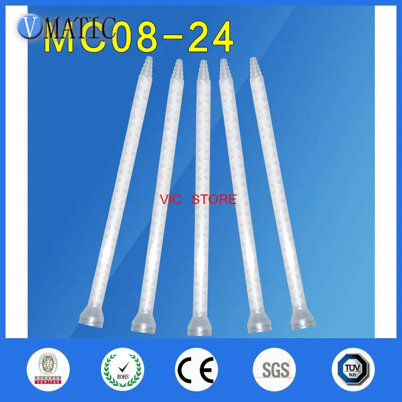 Free Shipping Quality 10PCS Resin Static Mixer MC08-24 Mixing Nozzles For Duo Pack Epoxies