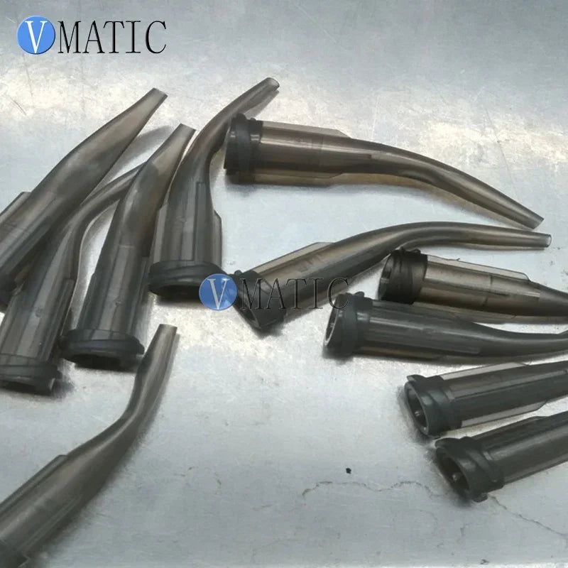 Free Shipping 100pcs 16G TT Tapered Plastic Bent Dispensing Needle Tips