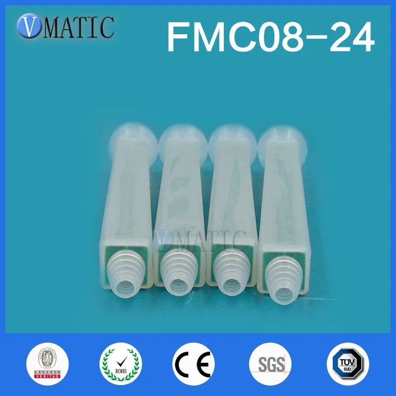 ‌Industrial Static Mixer Nozzles FMC08-24 | 5PCS Green Color-Coded Screw-Mount for Epoxy/Silicone Anti-Clog Free Shipping‌