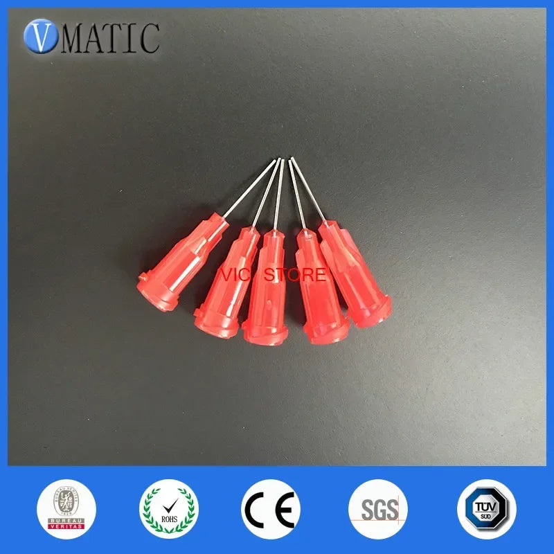 Free Shipping 100Pcs 25G Precision S.S. Dispensing Needle Tip 0.5" Glue Dispense Needle Tips 1/2 Inch