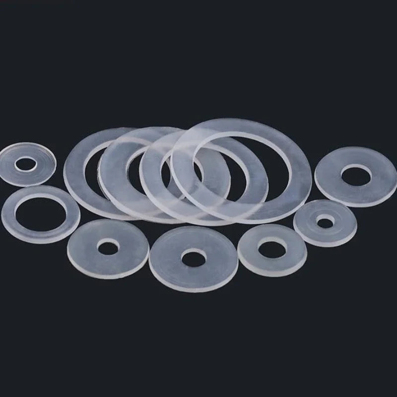 M2M3M4M5M6M8M10M12M14M16M18M20M22 Transparent Nylon Flat Washer PE Insulated Washer Sealing Ring Flat Washer