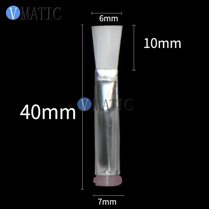 Free Shipping 20G Flat 6mm Brush Tip Needle Double Screw Thread Needles EFD Soft Flat Mouth Needle Brush