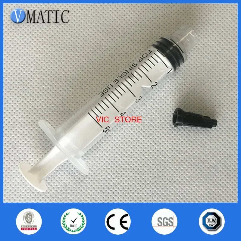 ‌10Pcs 5ml Precision Glue Syringe Kit | Leak-Proof Tips for Epoxy Resin/UV Adhesive Crafts (with Safety Caps)‌