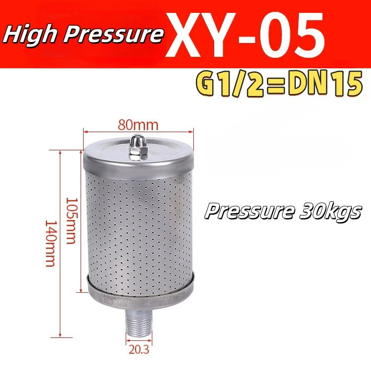 Free Shipping XY-05 Noise Reduction 07 Dryer Silencer Exhaust Muffler Pneumatic Diaphragm Pump 20/15/12