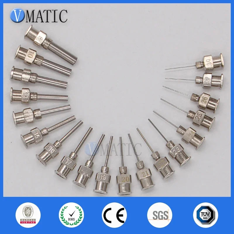 High Precision All Metal Blunt Stainless Steel 12PCS Glue Syringe Tips Dispensing Needle 1/2 Inch