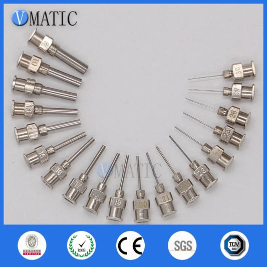 High Precision All Metal Blunt Stainless Steel 12PCS Glue Syringe Tips Dispensing Needle 1/2 Inch