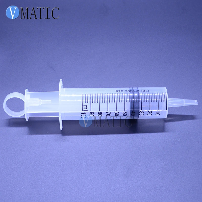 Free Shipping Liquid Glue Dispensing Large Big 100ml 10cc Syringe Big Mouth + PVC Tube 100mm Length