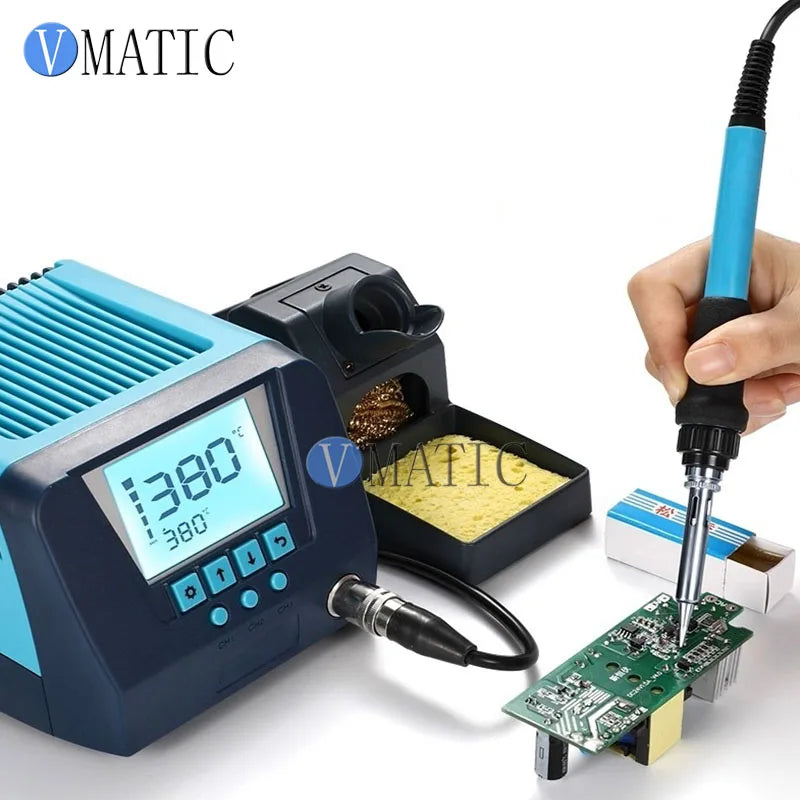 BK60/90 LED Soldering Station, Adjustable Temperature Soldering Iron Kit for Phone Repair, Industrial Home Use, Desoldering