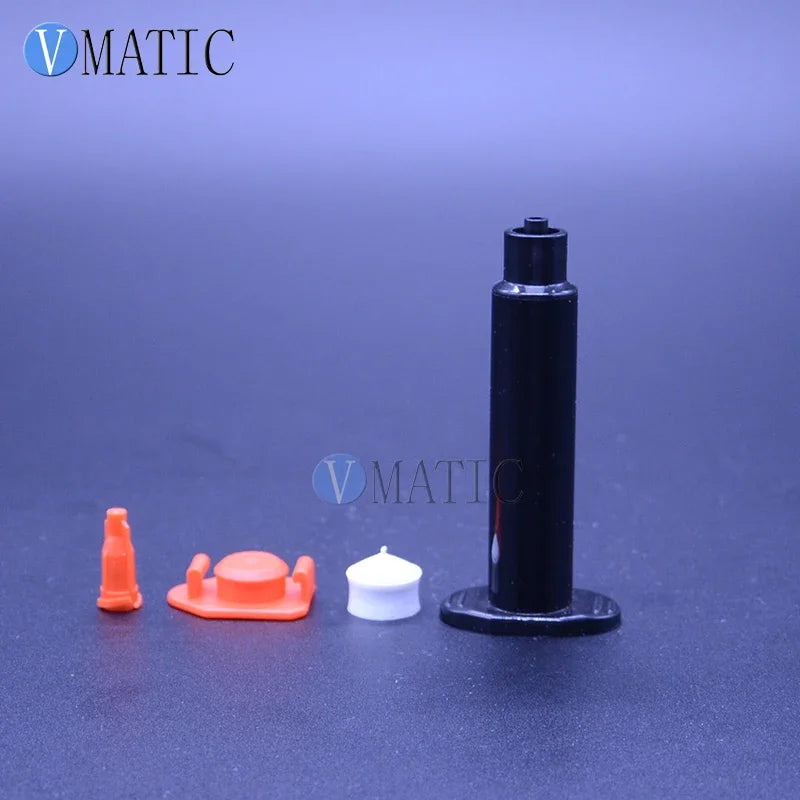 Free Shipping 10cc/ 10ml Black Luer Lock UV Syringe Barrel Set With Orange Cap/ Stopper, Piston &  End Cover