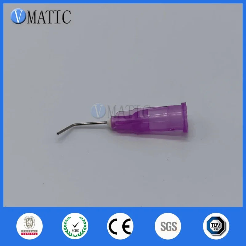 Free Shipping 100Pcs 24G 45 Bent Degree 0.5'' Adhesive Dispensing Needle Tip 1/2 Inch