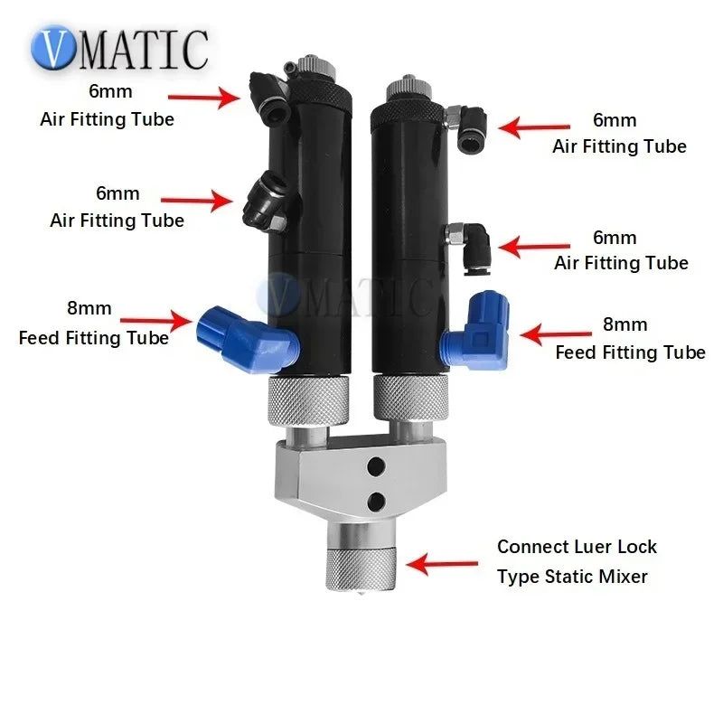 ‌High-Flow 1:1 Mixing Valve | Industrial A/B Epoxy Dispenser with Diaphragm Tech Fast Ship‌