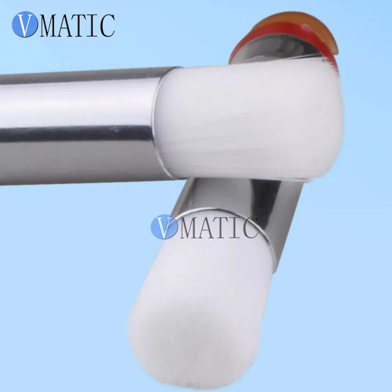 10mm Round Brush Tip Nozzle, Soft Bristles, Threaded for Glue Dispenser - Precision Adhesive Applicator