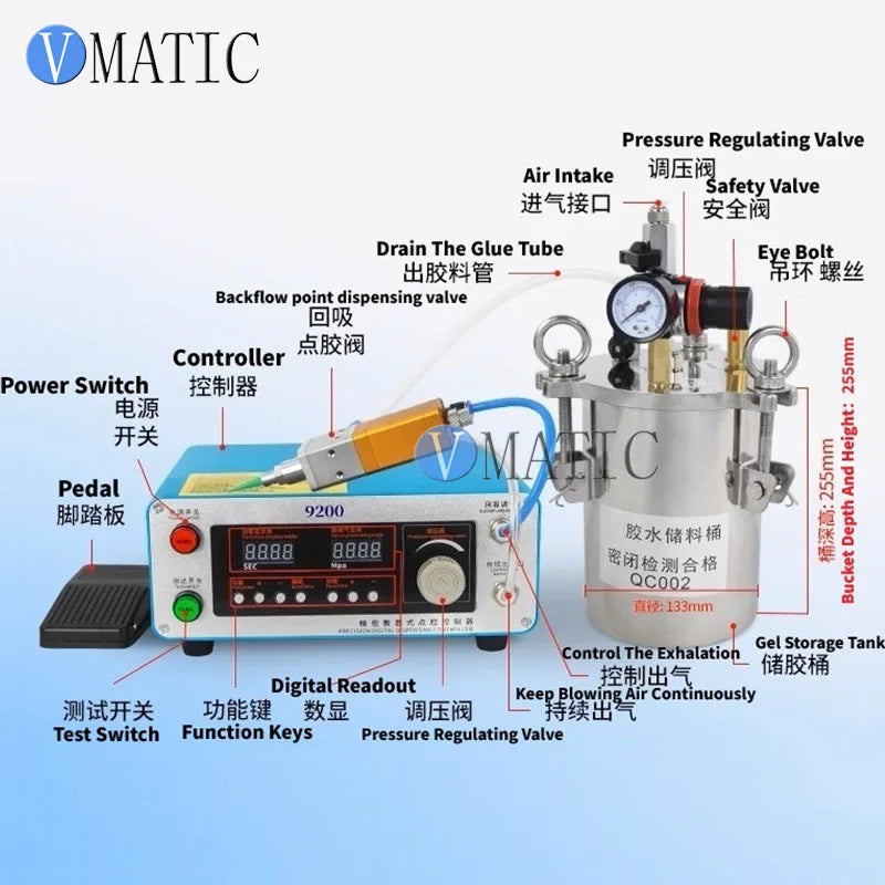 High Precision VC3131T Dispensing Machine Single Component Glue Valve, Clean Glue Collection, No Stringing, Strong Suck-Back
