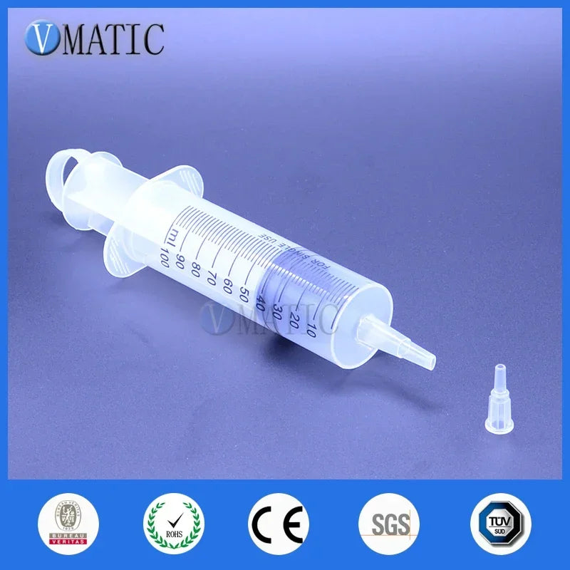 Free Shipping Liquid Dispensing Large Big Giant 100ml/cc Syringe Big Mouth + PVC Tube Set
