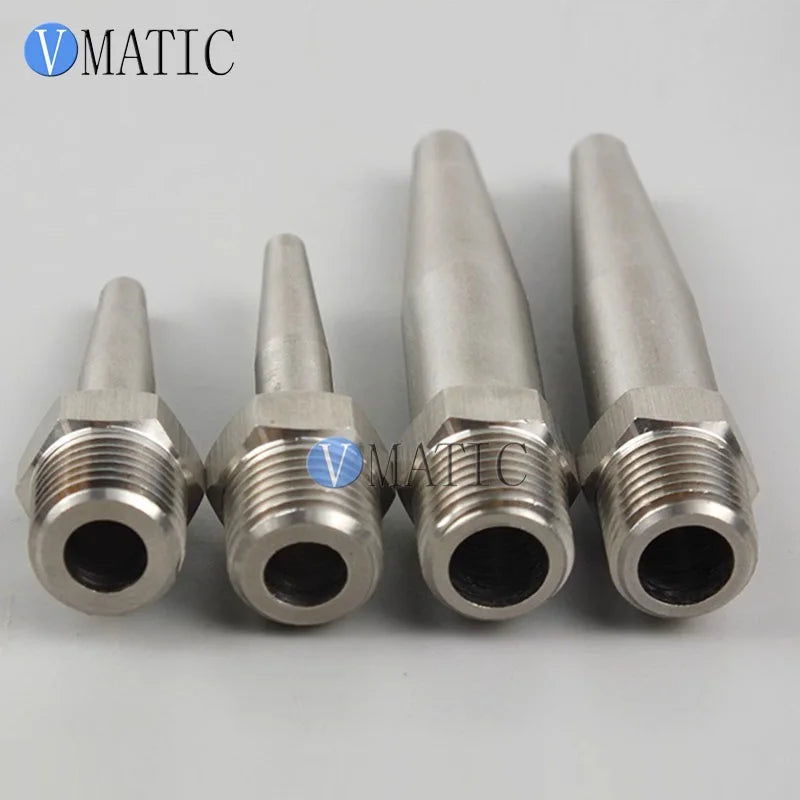 Free Shipping Stainless Steel Long Pointed Straight Jet Pressure Washer Nozzle Tip - External Thread Fast Fitting Adapter