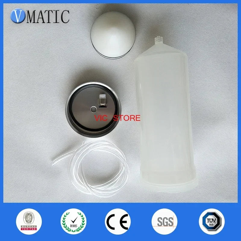 Quality Thickened Explosion Luer Lock Pneumatic Syringe Barrel 500 Ml / Cc With Adapter Piston And Tube