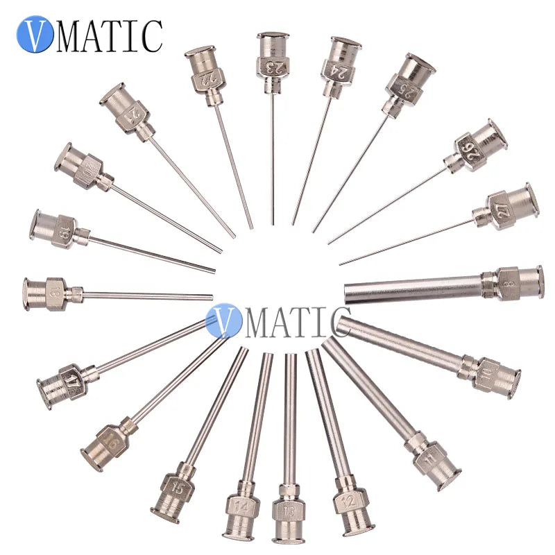 Free Shipping 12Pcs 1 Inch Tip Length 23G Blunt Stainless Steel Liquid Glue Fluid Dispensing Syringe Needle