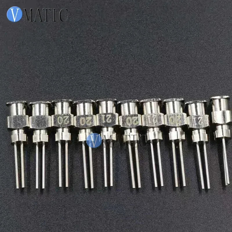 Free Shipping 12PCS 21G Dual Metal Glue Dispensing Needle Tip Liquid Dispenser Needle 1/2 Inch With Two Tips