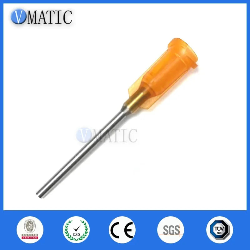 Free Shipping 100Pcs 15G Glue Dispensing Needle With 1''  1 Inch Tubing Length Stainless Steel Dispensing Needle