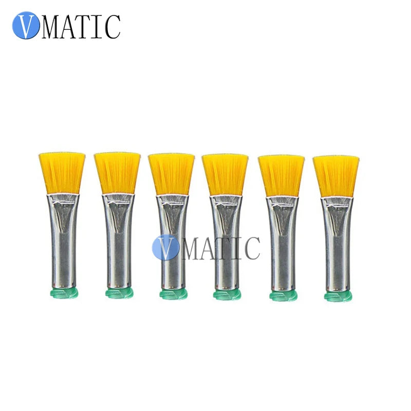Free Shipping 18G Needle Brush Double Screw Thread Needles EFD Hard Brush Needle Flat 10mm Mouth Dispensing Needle Brush