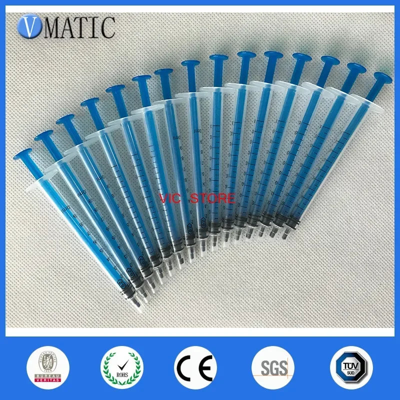 Free Shipping 1ml Glue Dispensing Plastic Liquid Dispensing Syringe Industrial Plastic Manual Syringe 1cc