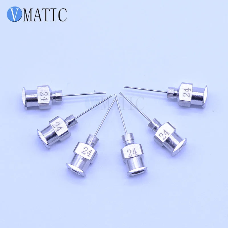 High Quality 0.5'' Length 24G All Metal Tips Blunt Stainless Steel 12Pcs Glue Dispensing Needles Syringe Needle Tips 1/2 Inch
