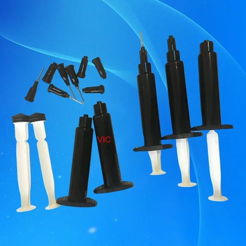 ‌10-Pcs 5ml Black Syringe Kit | Precision Glue Dispenser with Anti-Clog Tips for Crafts/Model Making/Adhesive Application‌