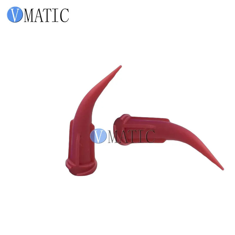 Free Shipping Quality 100pcs 25G Red TT Tapered Bend Dispensing Needle Tips