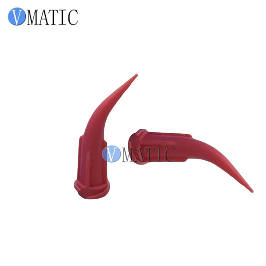 Free Shipping Quality 100pcs 25G Red TT Tapered Bend Dispensing Needle Tips